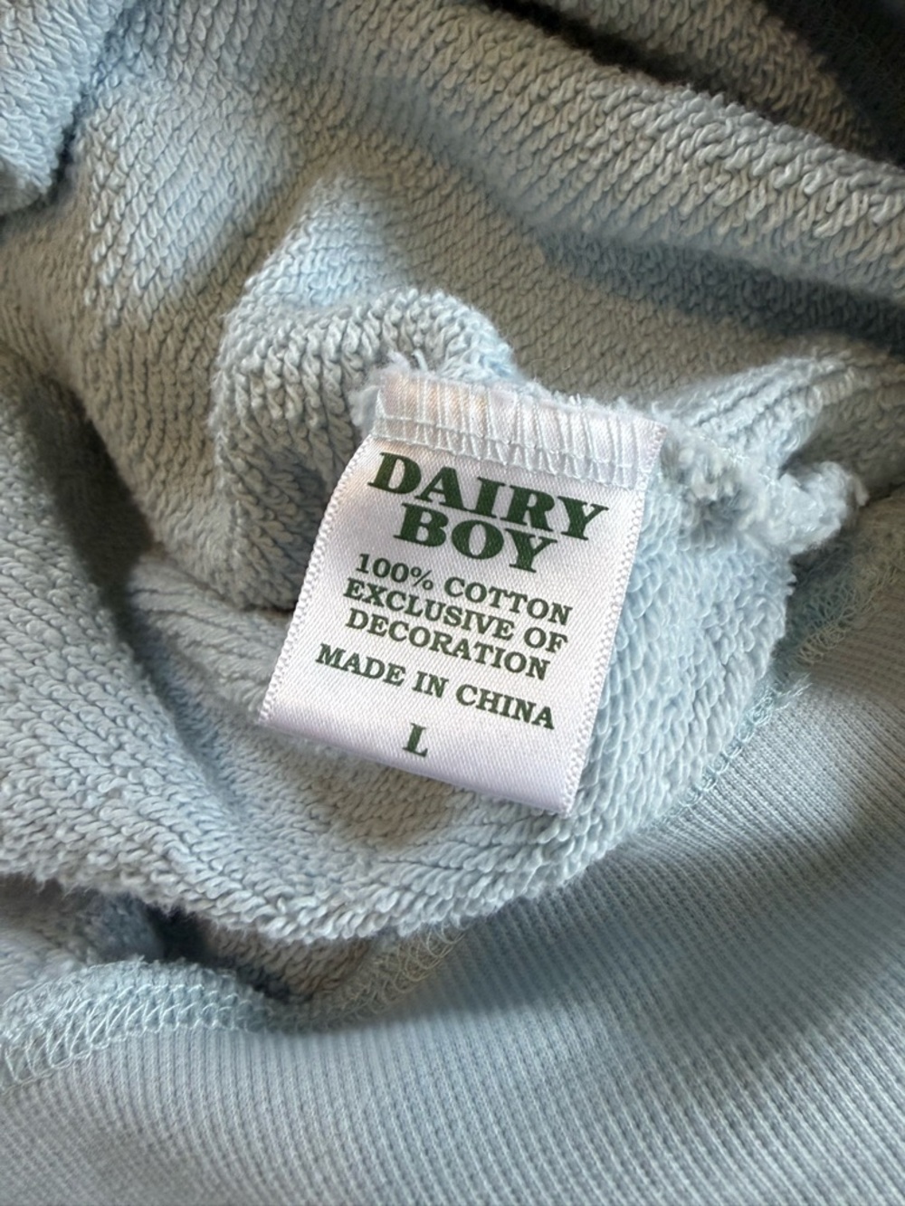 Dairy Girl Summer Light Blue Crewneck Sweatshirt - Picture 5 of 7